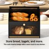 MOEPISY Bamboo Bread Box and Bread Storage Solution, Vintage Bread Box for Kitchen Countertop Black - 2 of 4