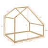 CAVINAS Twin Size Floor Bed Modern House Shaped Wooden Bed Frame with Sloping Roof for Bedroom - 3 of 4