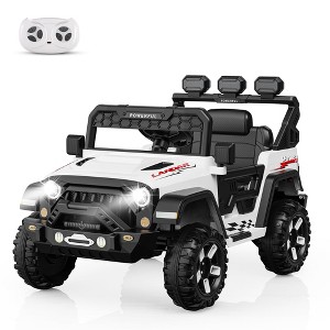 12V Kids Electric Truck with Parent Remote Control & Bluetooth Music | 3 Speeds, Realistic Sounds & LED Lights | Ride-on Toy Car for Toddlers - 1 of 4