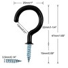 Unique Bargains Home Cup Ceiling Vinyl Coated Metal Coated Screw-in Hanger Hooks 30 Pcs - 2 of 3