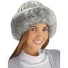 Collections Etc Faux Fur Trimmed Winter Fashion Hat - 3 of 4