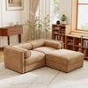 75.5" Chenille Modular L-Shaped Sectional Sofa with Cylindrical Cushios and Storage Seat for Small Living Room - 2 of 4