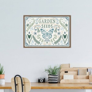 Amanti Art 23"x16" Garden Tones I by Anne Tavoletti Framed Canvas Wall Art Print - 1 of 4