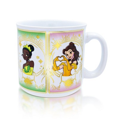 Silver Buffalo Disney Princess I Woke Up Like This Ceramic Camper Mug |  Holds 20 Ounces