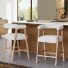 Christopher Knight Home Amara Modern Rubberwood Upholstered Counter Stools with Curved Backrest (Set of 2) - 2 of 4