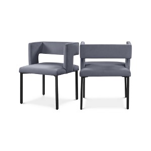 Meridian Furniture,Caleb Velvet Dining Chair, Set of 2 - 1 of 4