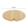 Unique Bargains Flexible with Spoon Hole Cup Cover Wood Tone 1Pc - 2 of 4