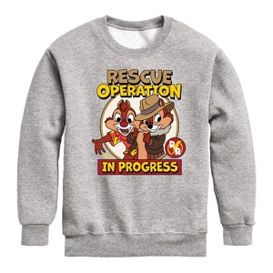 Boys' - Chip 'N Dale Rescue Rangers - Rescue Operation In Progress Graphic Long Sleeve Fleece Sweatshirt - 1 of 4