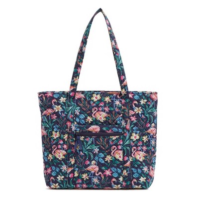 Vera Bradley Women's Cotton Vera Tote Bag Flamingo Garden : Target