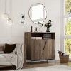 Oblique Door Sideboard Buffet Cabinet, Adjustable Shelves, Ideal for Kitchen, Bedroom and Living Room - 3 of 4