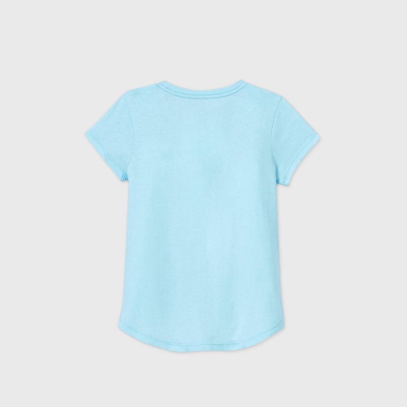 Girls' Disney Princess 'Forever Friends' Short Sleeve Graphic T-Shirt - Blue, 2 of 8