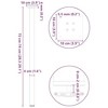 vidaXL Coffee Table Legs - Black Powder-Coated Steel - Adjustable Stability - 2 of 4