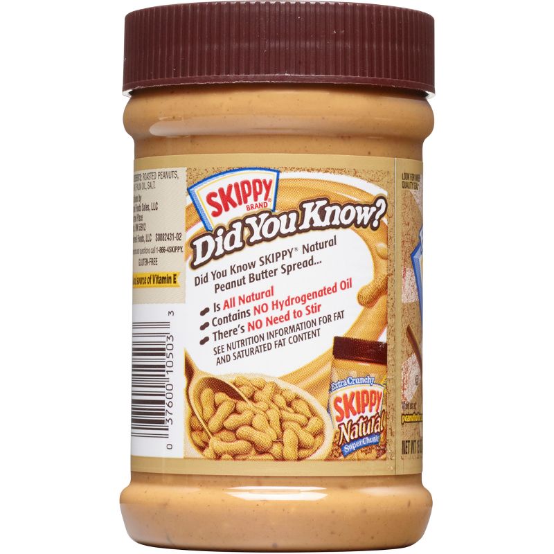 Skippy Natural Super Chunk Peanut Butter - 15oz, 4 of 11