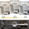 Ludomide Low Profile Ceiling Fans With Lights, 20" Enclosed Ceiling Fan With Light Remote Control - 4 of 4
