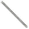 Black Bow Jewelry 13mm Stainless Steel Antiqued Beveled Curb Chain Bracelet, 8.5 Inch - 2 of 4
