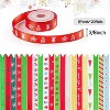 Angel Sar 20 Rolls Christmas Ribbon for Gift Wrapping, 100 Yards Total 3/8 Inch Grosgrain Ribbon with Holiday Patterns, DIY Craft Ribbon - 3 of 4