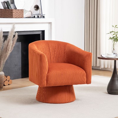 SEYNAR Mid Century Modern Velvet 360 Degree Swivel Accent Chair