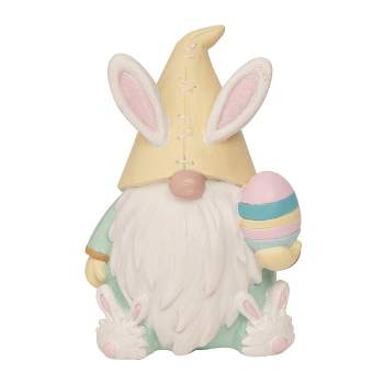 Transpac Resin 5" White Easter Bunny Gnome Figurine
