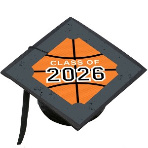 Big Dot of Happiness Grad Basketball - 2026 Graduation Cap Decorations Kit - Grad Cap Cover - 1 of 4