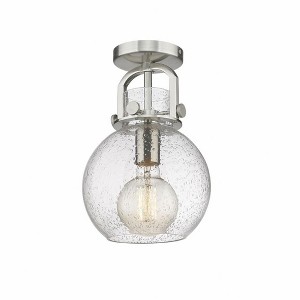 Newton Sphere - 1 Light Flush Mount In Industrial Style-12 Inches Tall and 8 Inches Wide - 1 of 1