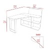 Vynxaria Light Gray Writing Computer Desk Corner Table Office Table with Open Shelves Modern Design for Home Office Easy Assembly - 4 of 4