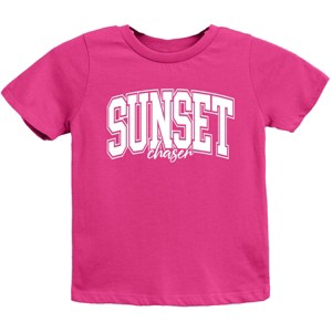 The Juniper Shop Varsity Sunset Chaser Youth Short Sleeve Tee - S - Berry - 1 of 4