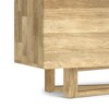60" Solid Mango Wood TV Media Stand with Handcrafted Finish, Natural Stain, and Criss-Cross Base Design for Living Room and Bedroom - 3 of 4