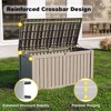 Infurnic Deck Boxes, Outdoor Patio Storage Box with Large Storage Capacity for Storage Patio Furniture Garden Tools, Brown, 54.2"*26"*28.7" - 3 of 4