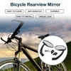 Bike Rearview Mirror 12.2x5.5cm Adjustable | Front Handlebar Bike Mirror Black with Mounting Accessories for Bicycle Mountain Road Bike 1 Pair - 2 of 4