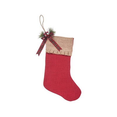 Gallerie II Red Burlap Stocking