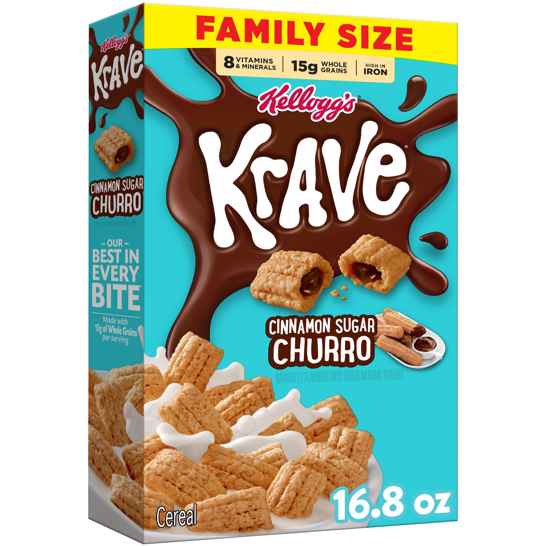 Kellogg's Krave Churro Family Size Breakfast Cereal - 16.8oz