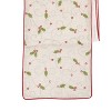C&F Home Christmas Holiday Overall Holly Accented 14" X 68" Cotton Machine Washable Embroidered Table Runner - 3 of 4