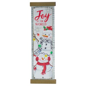 Northlight 26-Inch Joy to the World Galvanized Christmas Wall Decor - 1 of 3
