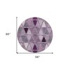 Merlot Purple And Lavender Geometric Washable Indoor Outdoor Area Rug - 3 of 4