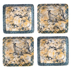 6" 4pk Earthenware Harvest Gatherings Canape Plates - Certified International - 1 of 2