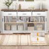 KTMBDW 63" Fluted Buffet Cabinet, Coffee Bar Cabinet with 3 Drawers, Adjustable Shelves, Sideboard Storage for Living Room - 4 of 4
