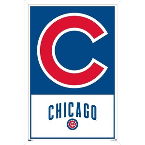 Trends International MLB Chicago Cubs - Logo 22 Framed Wall Poster Prints - 1 of 4