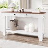 54-Inch Long Console Table, Wooden Entryway Table with 2 Drawers & Open Storage Shelf, for Entryway, Hallway, Living Room - 4 of 4