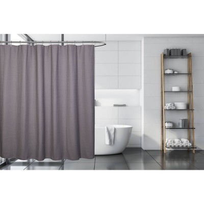 Belgian Waffle Shower Curtain Gray - Moda at Home