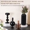 Unique Bargains Ceramics Minimalist Modern Decorative Sphere Vase Black - 3 of 4