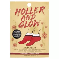 Holler and Glow Santa Socks Printed Foot Sheet Mask - 0.6 fl oz
