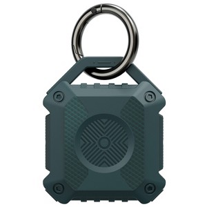 Vena iP56 Water Resistant AirTag Keychain Holder Case with Key Ring, 360° Full Protection Cover Airtag Holder for Dog Collar, Backpack - Green - 1 of 4