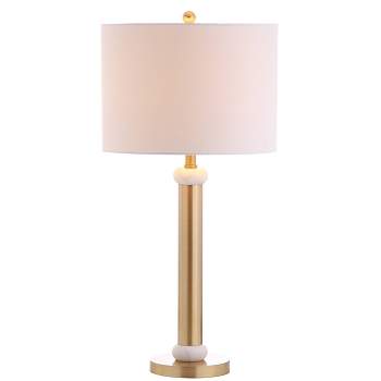 Metal/Marble Gregory Table Lamp (Includes LED Light Bulb) Gold - JONATHAN Y