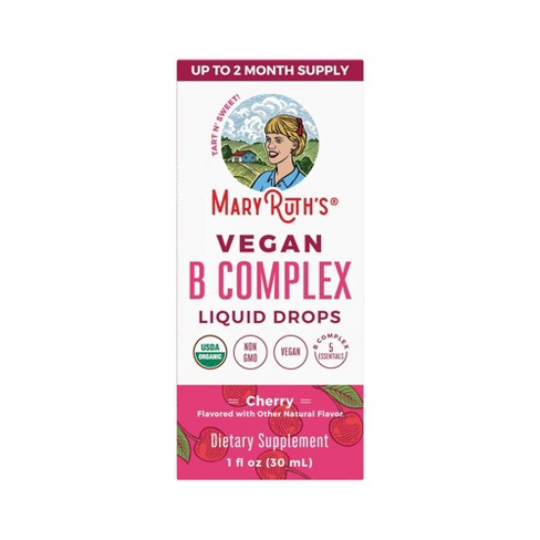 MaryRuth's Organic Vitamin B-Complex Vegan Liquid - Tart Cherry - 1 fl oz - image 1 of 4