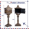 Cast Aluminum Mailbox with Post, Heavy Duty Rust Proof Mailbox with Lock Design, Key, Address Panel and Expansion Bolts for Outside House - 3 of 4