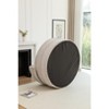 Lazy Single Sofa Upholstered Chaise Lounge Sleeper Sofa Round Accent Barrel Chair Leisure Chair with 5 Pillows & Ottoman - ModernLuxe - 4 of 4