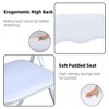 Folding Chairs with Padded Seats, White Metal Folding Chairs with Non-Slip Feet Pads- Set of 4 - 4 of 4