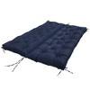 NewHome Waterproof Outdoor Swing Cushion Replacement for 2-3 Seat Swing, 8 Tie Straps, 59x43.3x3.9in BLUE - 3 of 4