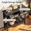 Heynemo Rattan Console Table with Widened Tabletop & 2 Drawers, Sofa Table with Storage Shelf, for Living Room, Hallway, Entrywayish - 4 of 4