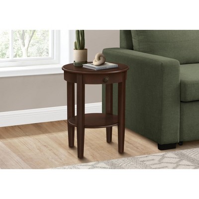 Monarch Specialties Accent Table 2 Tier End Side Table Square Nightstand Bedroom Lamp Brown Veneer Traditional